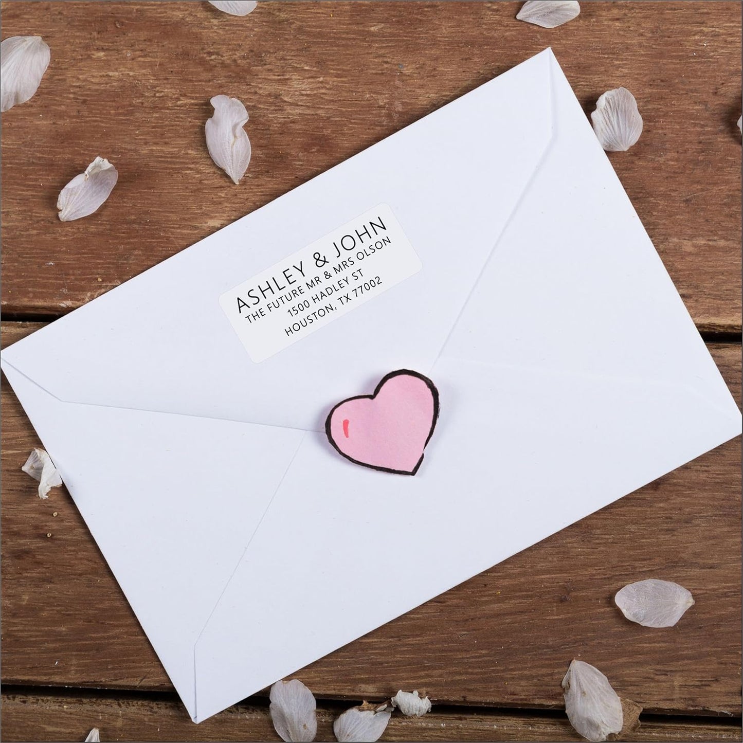 White Address Labels for Business - Personalized Return Address Labels, Custom Mailing Labels, Shipping Stickers for Envelopes and Packages (Sans Serif Font)