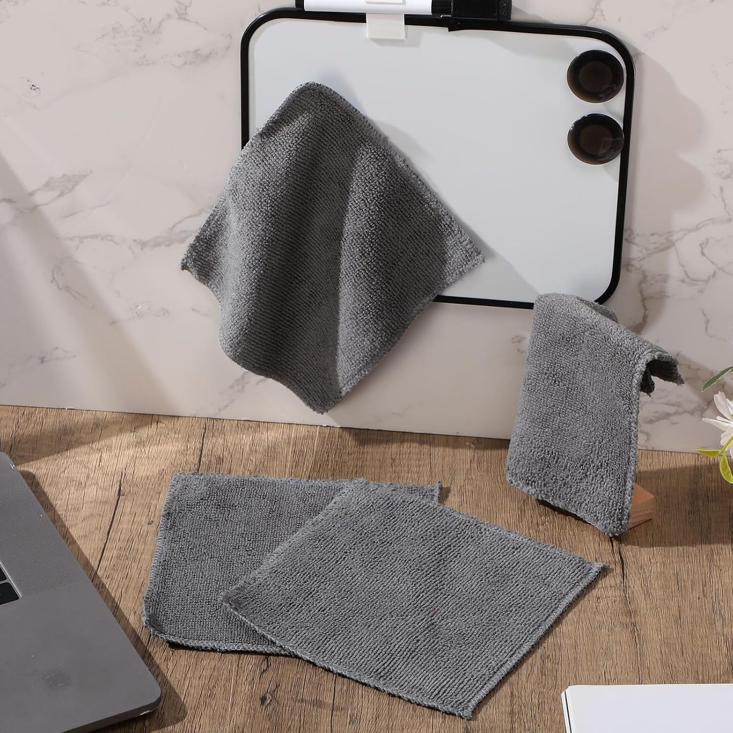 4 Pcs 6" x 6" Magnetic Cleaning Cloth Dry Erasers for White Boards Extra Strong Magnetism Microfiber Whiteboard Eraser for White Boards Blackboards Classroom Home Reusable Washable