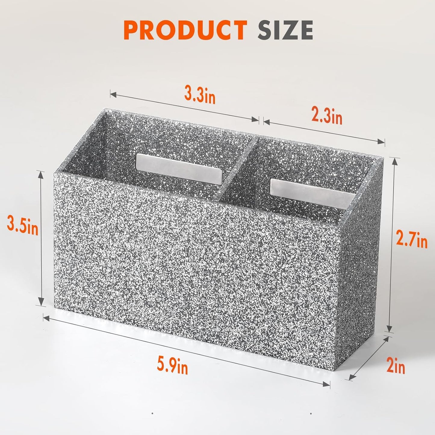 BEYGORM Magnetic Dry Erase Marker Holder for Whiteboard,Non-slip Acrylic Magnet Pen Holder for Fridge Refrigerator,Locker Organizer for Work,Locker Accessories,Pencil Cup for Desk(Silver)