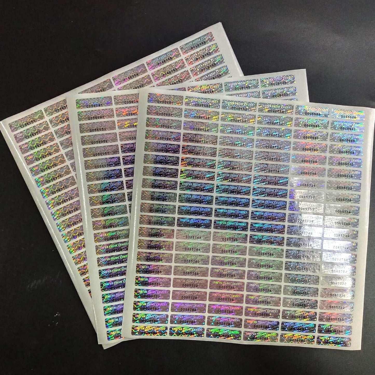 350pcs Tamper evident Hologram Stickers Original Security Labels Warranty Void Seal Tamper Proof Sticker with Unique Serial Number 1x0.3inch