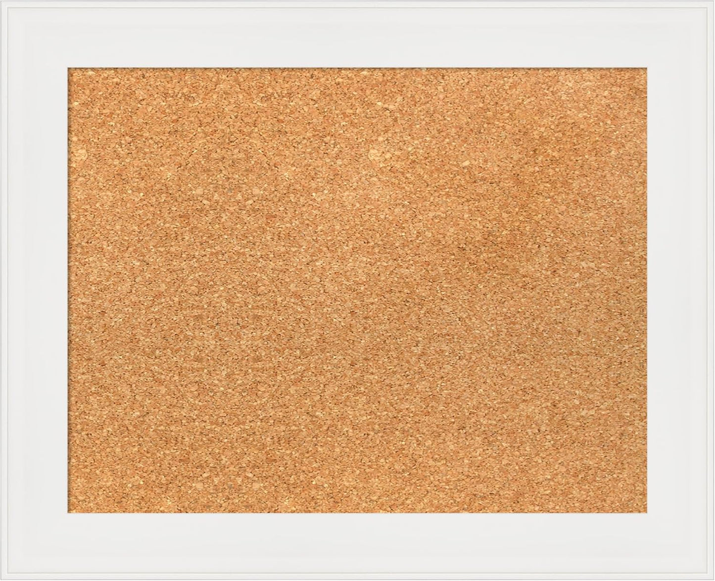 Amanti Art Natural Cork Board for Wall, 17x21 Vision Board with White Frame, Small Corkboard Office Decor for Home Organization, Casual Corkboard Pinboard to Display Items for Home Organization in