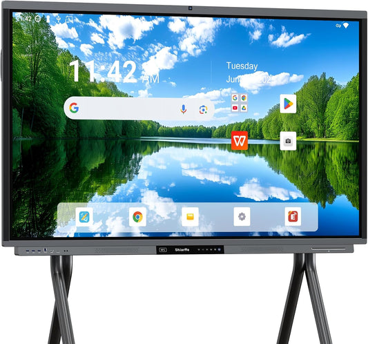 Shiarffe R9 4K 65" Smart Board, Flagship CPU 16 GB RAM + 256 GB ROM, Compatible with Google Play Store, OTA Software Updates, Smartboard for Classroom Office Hybrid Work