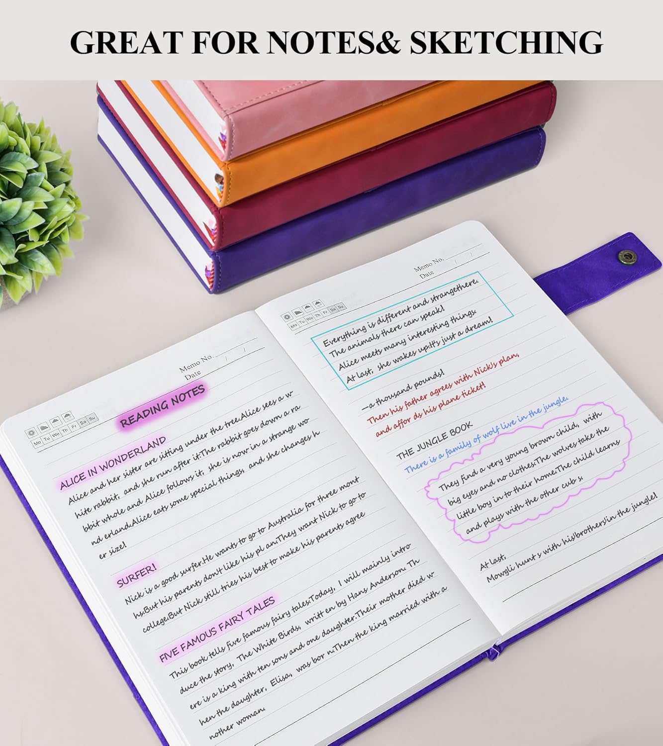 365 Page Thick Lined Journal Notebook for Men Women, A5 Leather Journals for Writing, Hardcover Notebooks for Work, School, Note Taking,Travel, Business,Personal Diary, College Ruled 5.9" x 8.4"