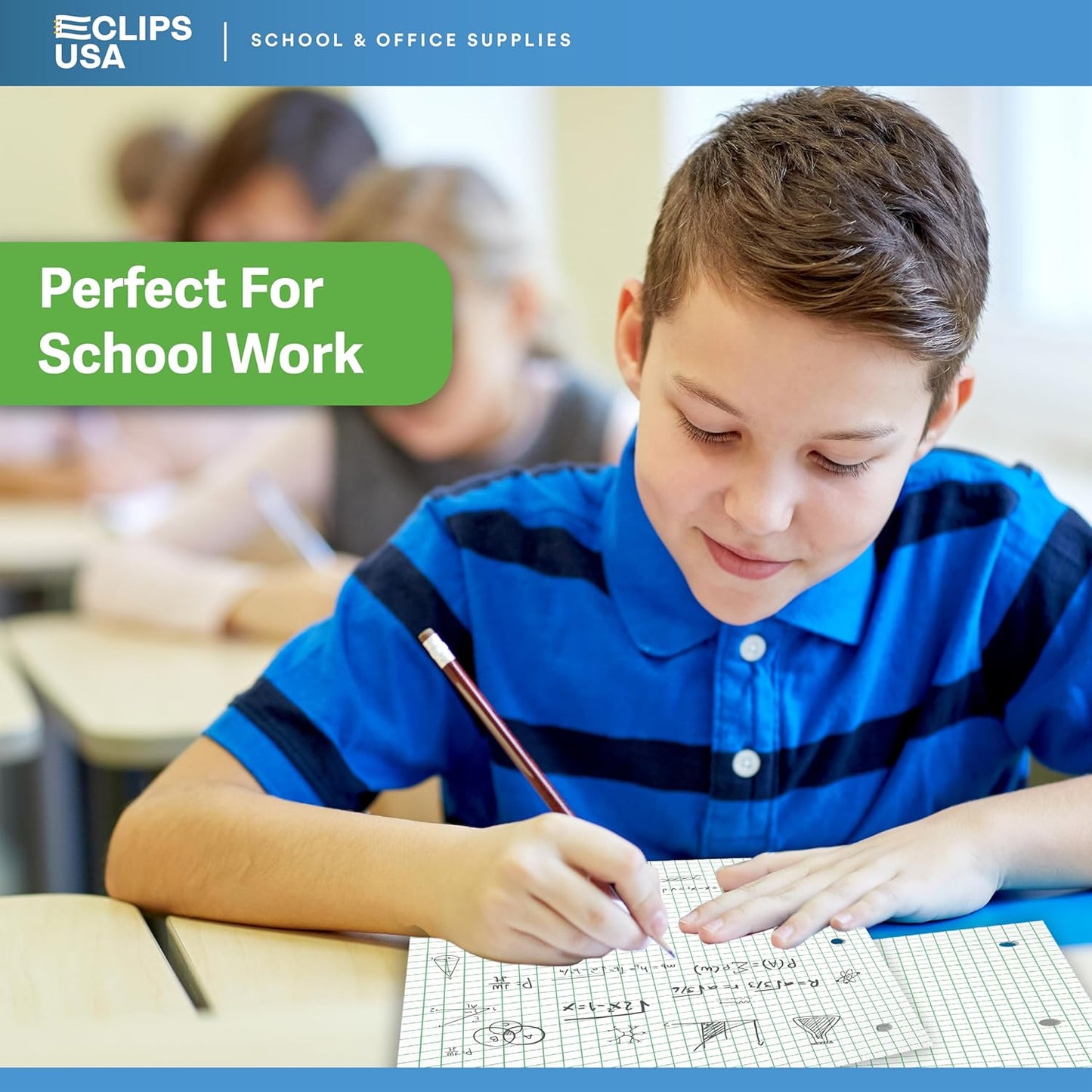 Graph Paper, Loose Leaf Graph Paper, 4 x 4 An Inch Quad Ruled Graph Paper, 10.5” x 8” Graphing Paper, 56 gsm, 150 Per Pack,1800 Sheets (12 Pack)