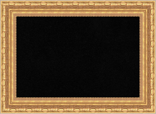 Amanti Art Black Cork Board for Wall, 16x22 Vision Board with Gold Wood Frame, Small Corkboard Office Decor for Home Organization, Traditional Corkboard Pinboard to Display Items for Home