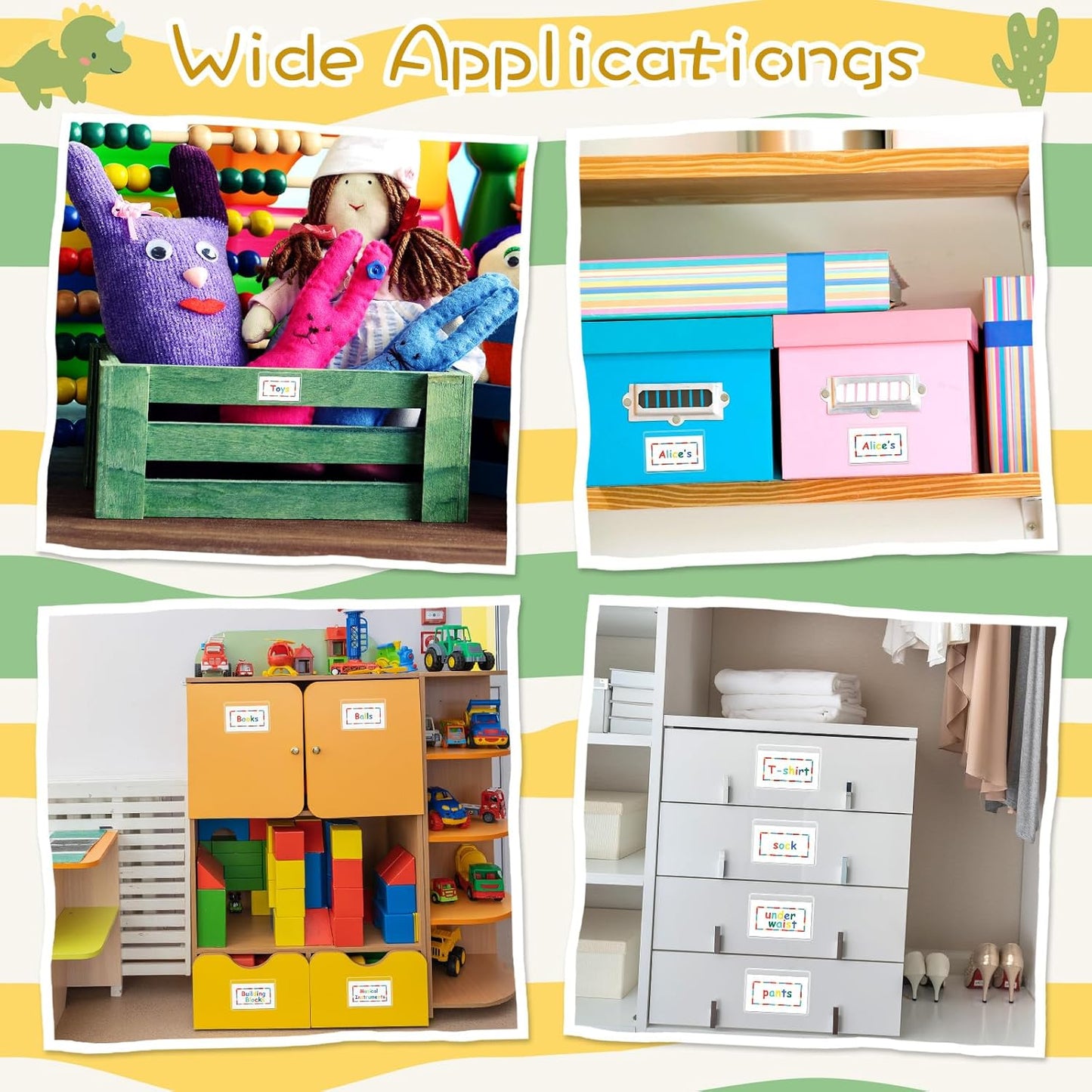 Jeyiour 100 Pcs Label Holders Adhesive Nameplate Pockets Storage Bin Labels Index Card Holder Shelf Plastic Peel Stick for Classroom Supermarket Bookshelf Library Student Box Drawer (4.3 x 6.5 Inch)