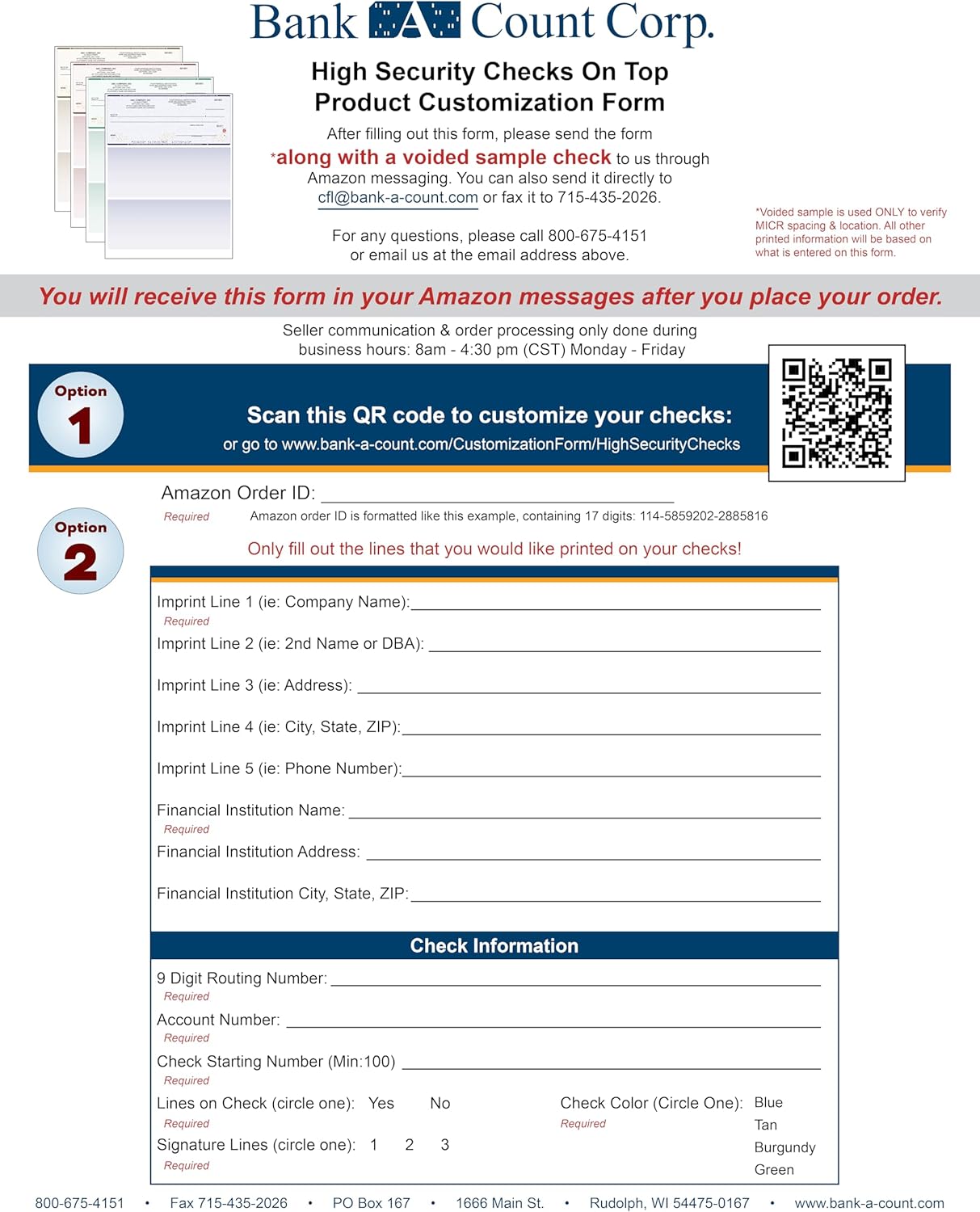 Green High Security Checks on Top Compatible w/QB accounting software - Custom Computer Checks on Top (250)