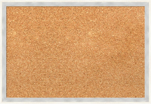 Amanti Art Natural Cork Board for Wall, 13x19 Vision Board with White Frame, Small Corkboard Office Decor for Home Organization, Modern Corkboard Pinboard to Display Items for Home Organization in