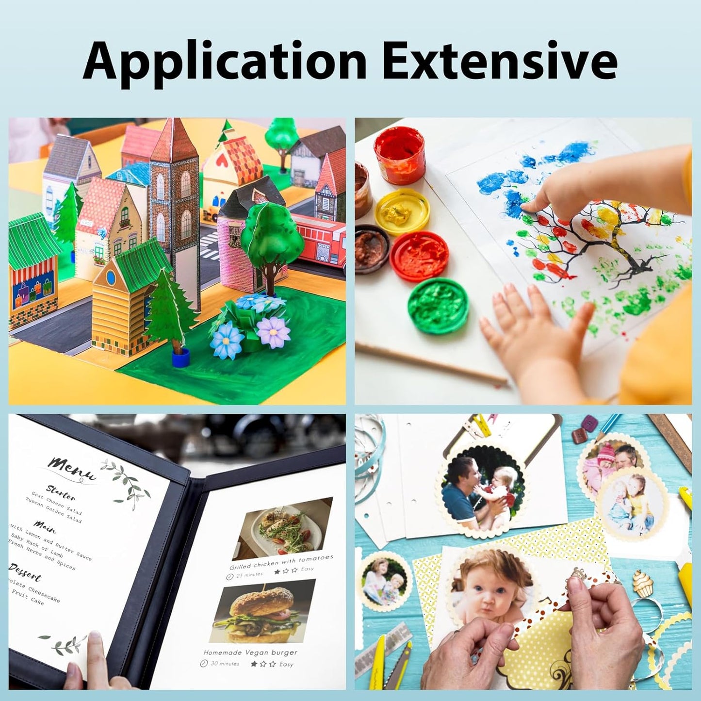 OcePor 100 Sheets White Cardstock 8.5” x 11”, 92lb/250gsm Card Stock, Thick Card Stock Paper, Heavy Cardstock Paper for Printer, Resume, Scrapbooks, Art, Crafts, Business Cards