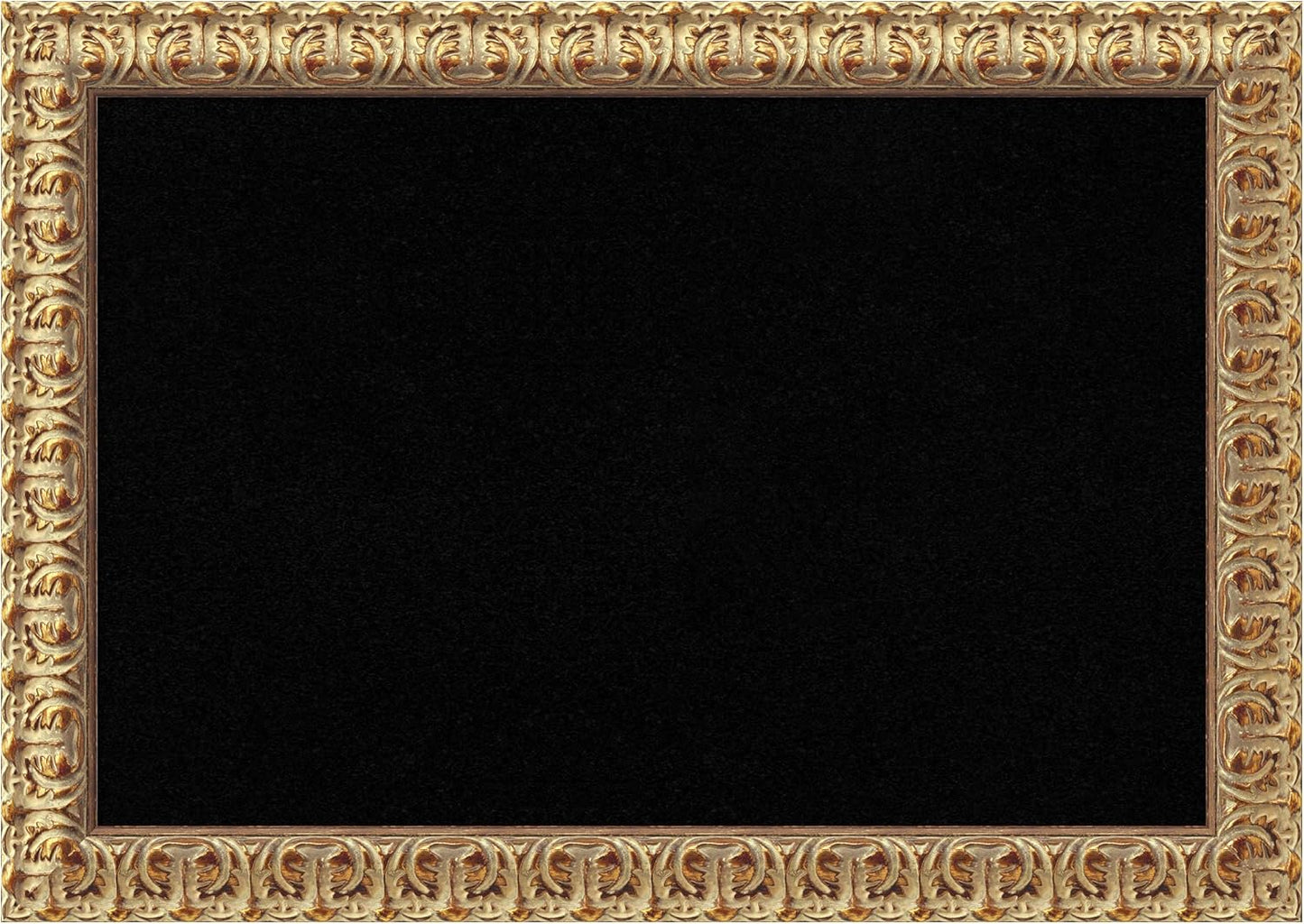 Amanti Art Black Cork Board for Wall, 19x27 Vision Board with Gold Wood Frame, Medium Corkboard Office Decor for Home Organization, Traditional Corkboard Pinboard to display items for home