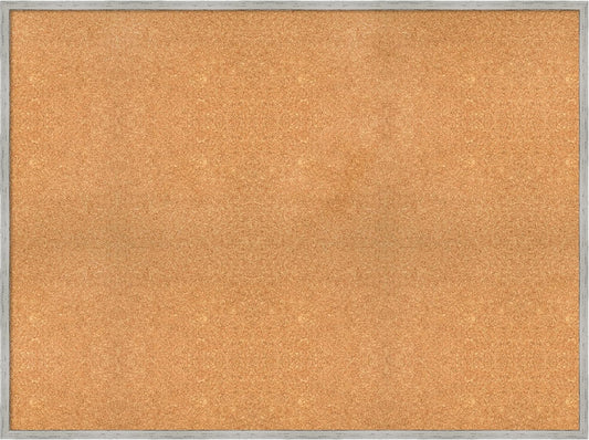 Amanti Art Natural Cork Board for Wall, 35x47 Vision Board with White Frame, Oversize Corkboard Office Decor for Home Organization, Cottage Corkboard Pinboard to Display Items for Home Organization