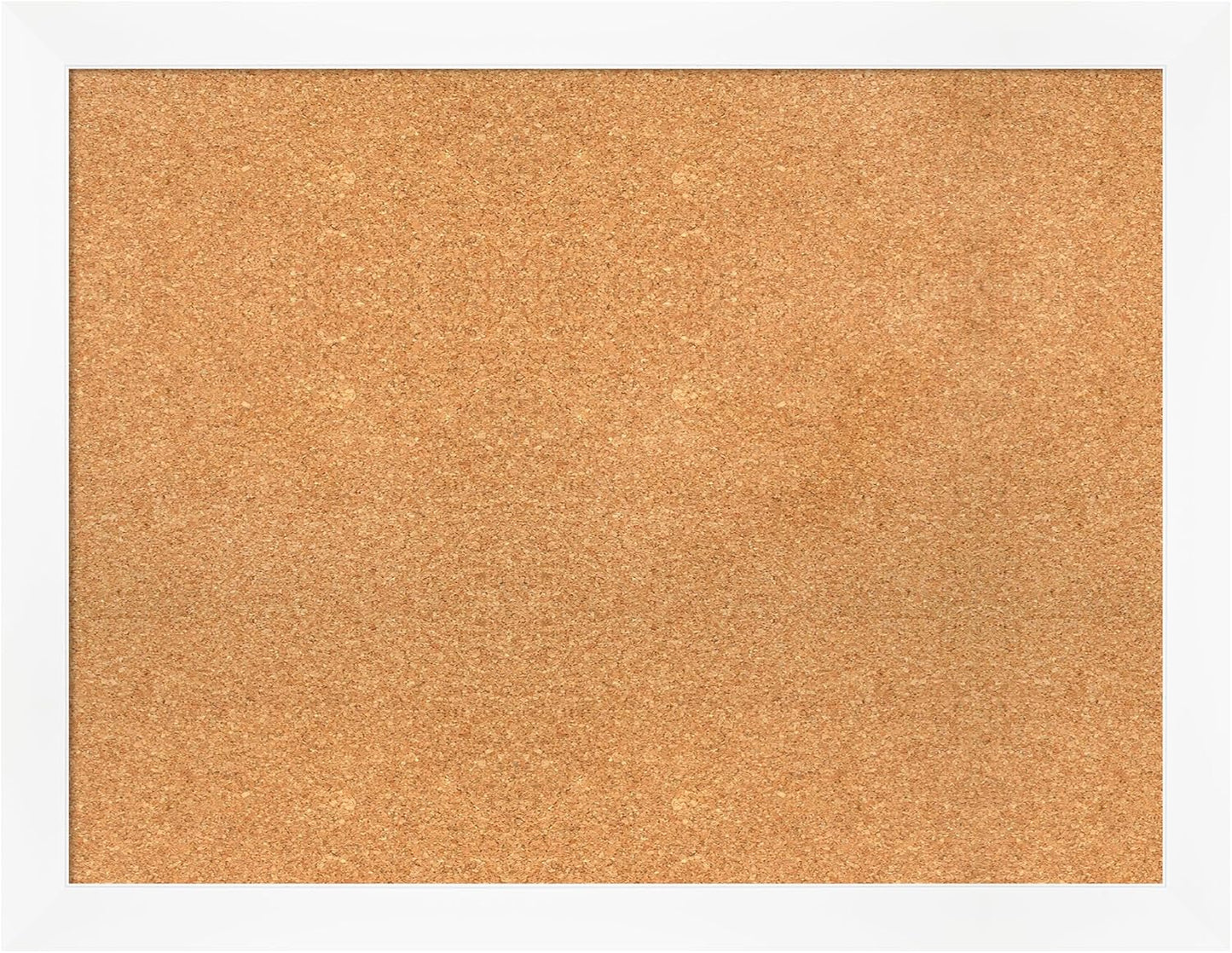 Amanti Art Natural Cork Board for Wall, 27x35 Vision Board with White Frame, Large Corkboard Office Decor for Home Organization, Modern Corkboard Pinboard to Display Items for Home Organization in