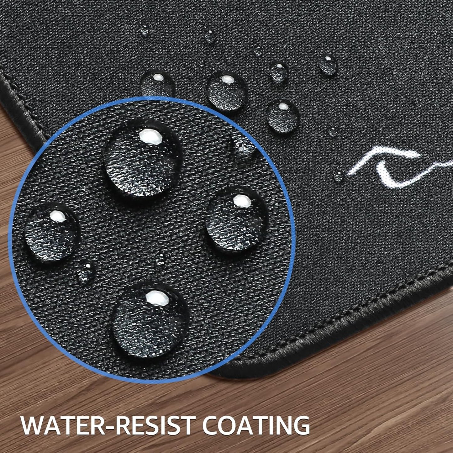 KTRIO Large Gaming Mouse Pad with Stitched Edges, Extended Mousepad with Superior Micro-Weave Cloth, Non-Slip Base, Water Resist Keyboard Pad for Gamer, Office & Home, 31.5x15.7in, Kanagawa Wave