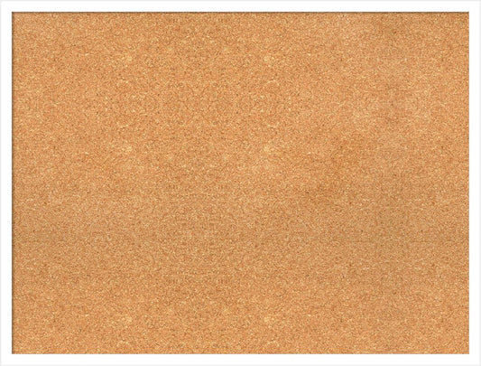 Amanti Art Natural Cork Board for Wall, 25x33 Vision Board with White Frame, Large Corkboard Office Decor for Home Organization, Modern Corkboard Pinboard to Display Items for Home Organization in
