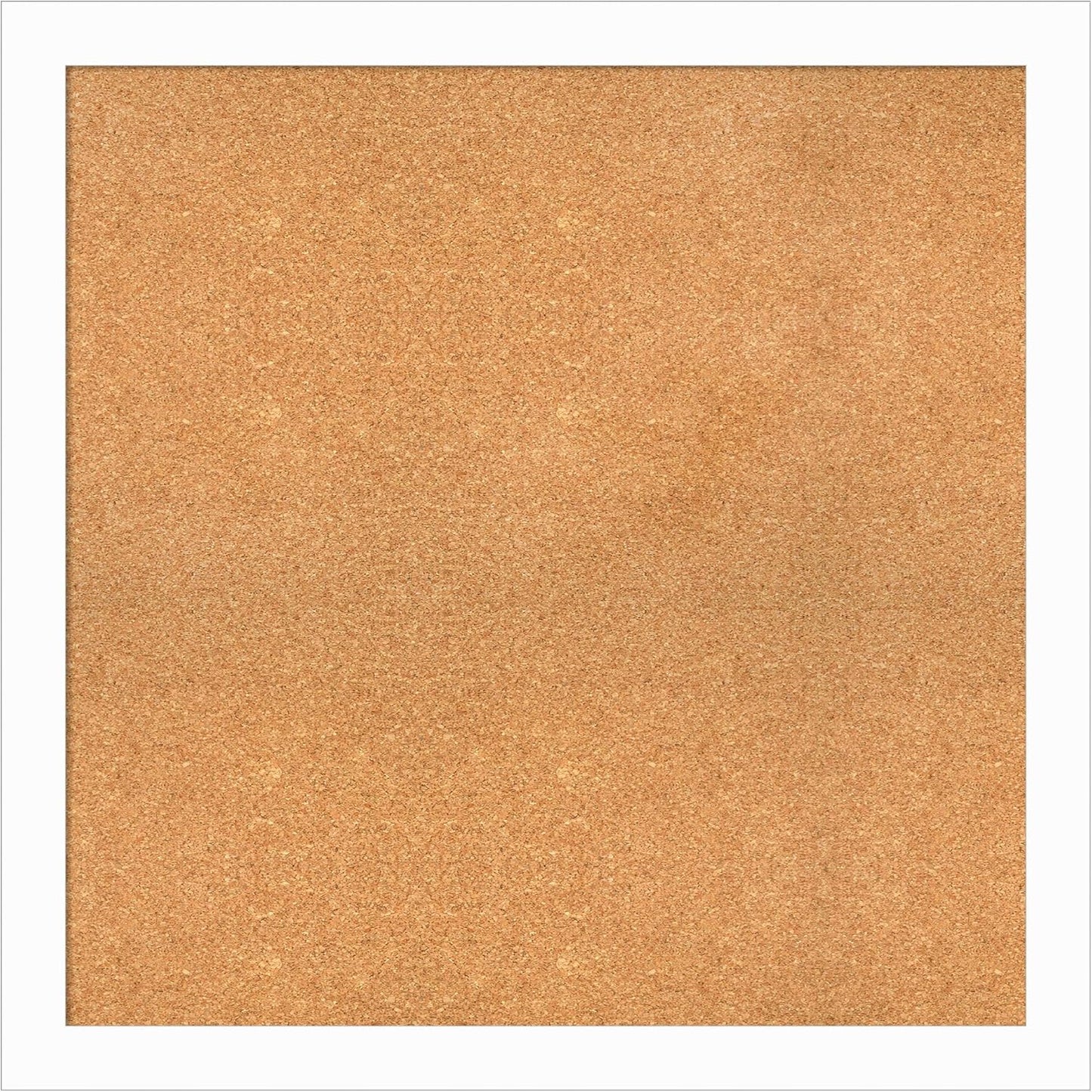 Amanti Art Natural Cork Board for Wall, 33x33 Vision Board with White Frame, Large Corkboard Office Decor for Home Organization, Casual Corkboard Pinboard to Display Items for Home Organization in