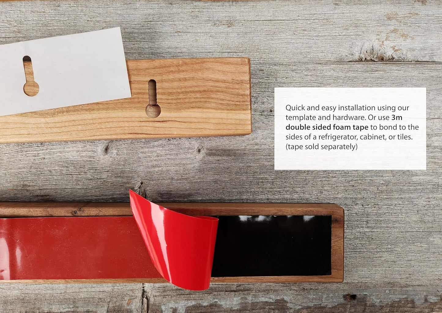 Magnetic Wooden Knife Bar Holder Strip, Cherry or Walnut, 12, 16, 20, or 24 Inch (16 Inch, Walnut)