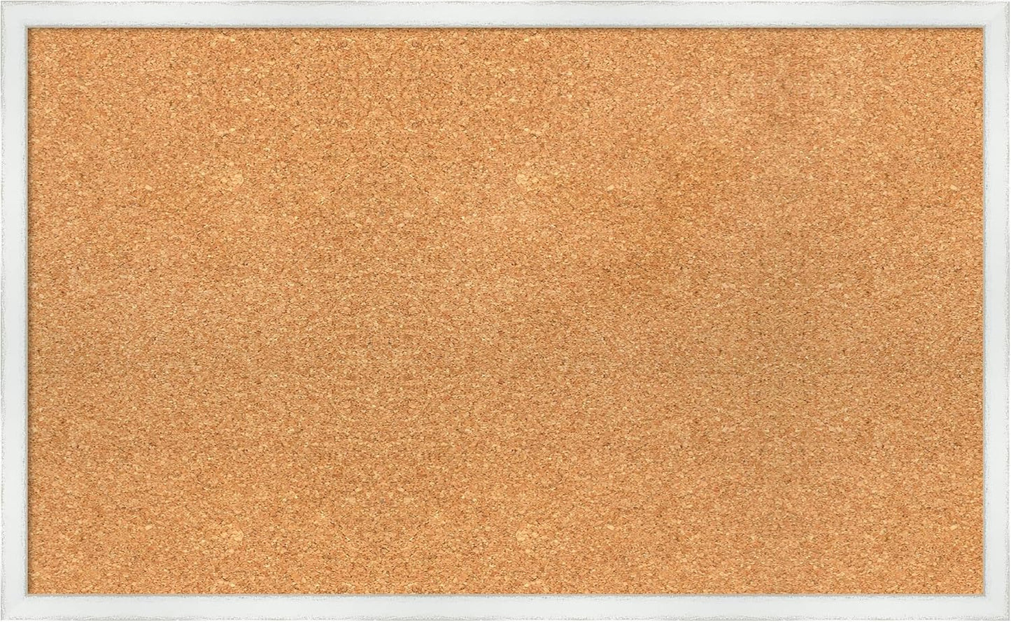 Amanti Art Natural Cork Board for Wall, 19x31 Vision Board with White Frame, Medium Corkboard Office Decor for Home Organization, Country Rustic Corkboard Pinboard to Display Items for Home