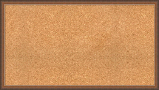 Amanti Art Natural Cork Board for Wall, 26x46 Vision Board with Bronze Frame, Oversize Corkboard Office Decor for Home Organization, Modern Corkboard Pinboard to Display Items for Home Organization