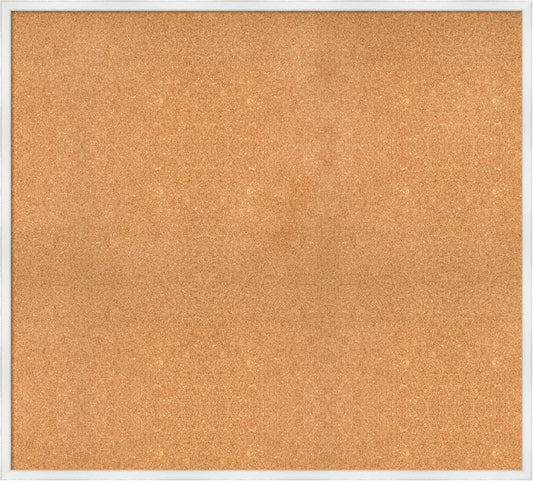 Amanti Art Natural Cork Board for Wall, 37x41 Vision Board with White Frame, Oversize Corkboard Office Decor for Home Organization, Country Rustic Corkboard Pinboard to Display Items for Home