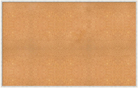 Amanti Art Natural Cork Board for Wall, 35x55 Vision Board with White Frame, Oversize Corkboard Office Decor for Home Organization, Modern Corkboard Pinboard to Display Items for Home Organization in