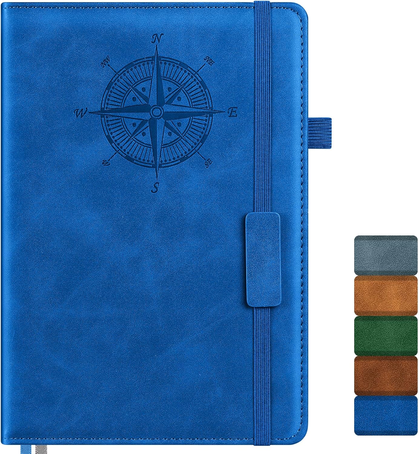 Notebook Journal for Women Men: Leather Journal for Writing, Hardcover College Ruled Journals Notebooks with Thick Paper, Large A5 Daily Journal for Travel, Diary, Gifts for Teens, 5.7"×8.5", Blue