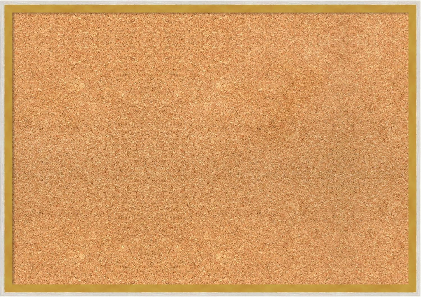 Amanti Art Natural Cork Board for Wall, 19x27 Vision Board with White Frame, Medium Corkboard Office Decor for Home Organization, Modern Corkboard Pinboard to Display Items for Home Organization in