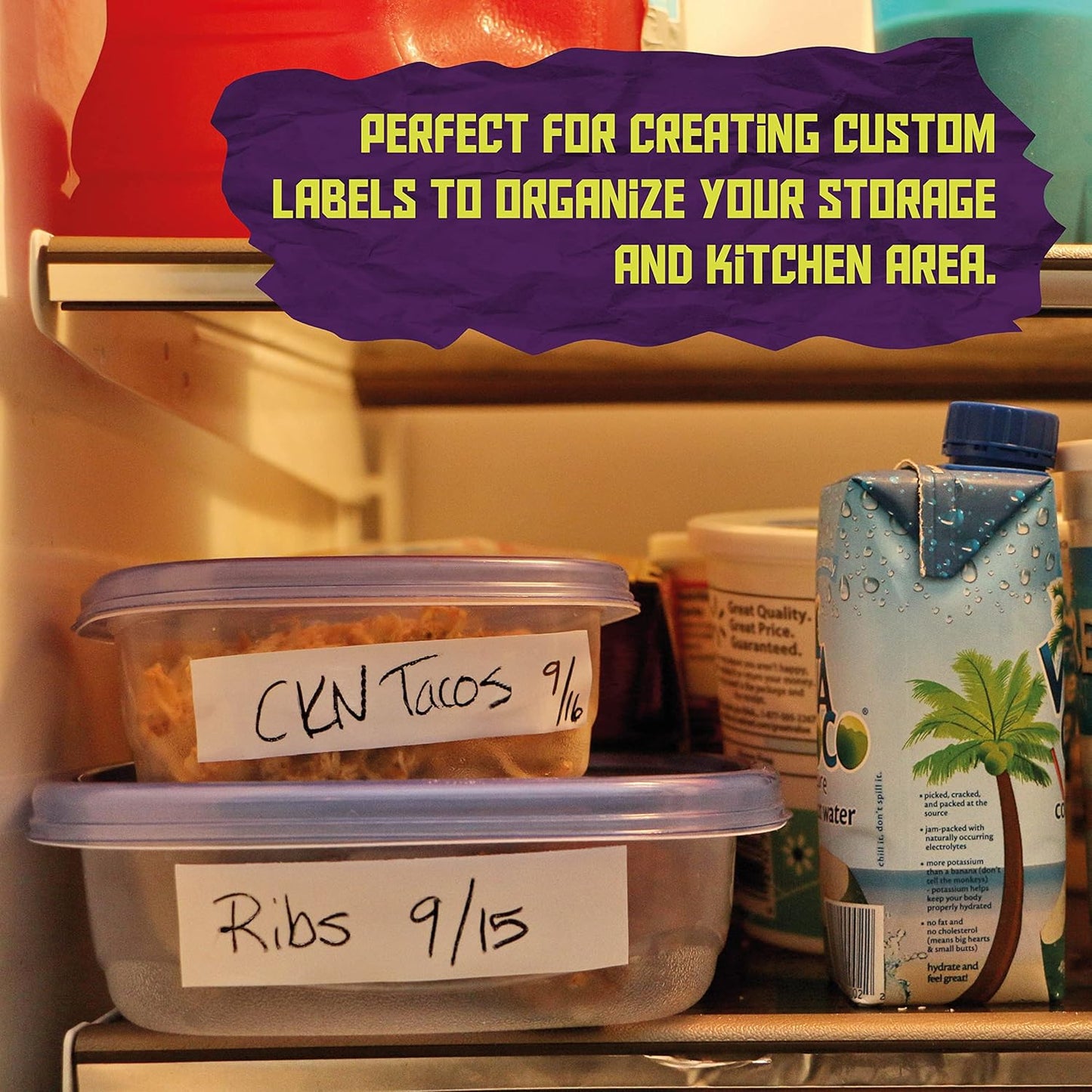 ATack Whiteboard Dry Erase Tape, 2 Inches x 30 Foot, White, Smudge-Free White Board Dry Erase Label Sticker for Storage Bins, Classrooms, and Teachers for Reading Lessons for Sentence Strips