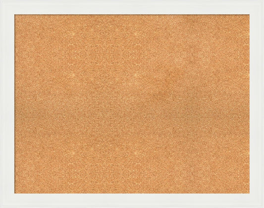Amanti Art Natural Cork Board for Wall, 29x37 Vision Board with White Frame, Large Corkboard Office Decor for Home Organization, Casual Corkboard Pinboard to Display Items for Home Organization in