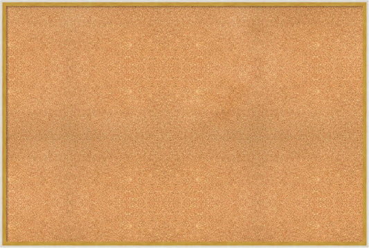 Amanti Art Natural Cork Board for Wall, 33x49 Vision Board with White Frame, Oversize Corkboard Office Decor for Home Organization, Modern Corkboard Pinboard to Display Items for Home Organization in