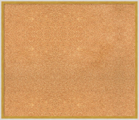 Amanti Art Natural Cork Board for Wall, 25x29 Vision Board with White Frame, Large Corkboard Office Decor for Home Organization, Modern Corkboard Pinboard to Display Items for Home Organization in