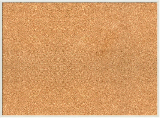 Amanti Art Natural Cork Board for Wall, 23x31 Vision Board with White Frame, Large Corkboard Office Decor for Home Organization, Modern Corkboard Pinboard to Display Items for Home Organization in