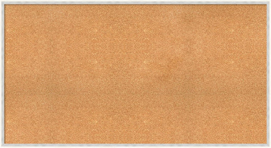 Amanti Art Natural Cork Board for Wall, 29x53 Vision Board with White Frame, Oversize Corkboard Office Decor for Home Organization, Modern Corkboard Pinboard to Display Items for Home Organization in