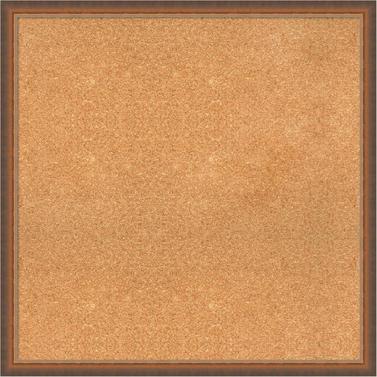 Amanti Art Natural Cork Board for Wall, 30x30 Vision Board with Bronze Frame, Large Corkboard Office Decor for Home Organization, Modern Corkboard Pinboard to Display Items for Home Organization in
