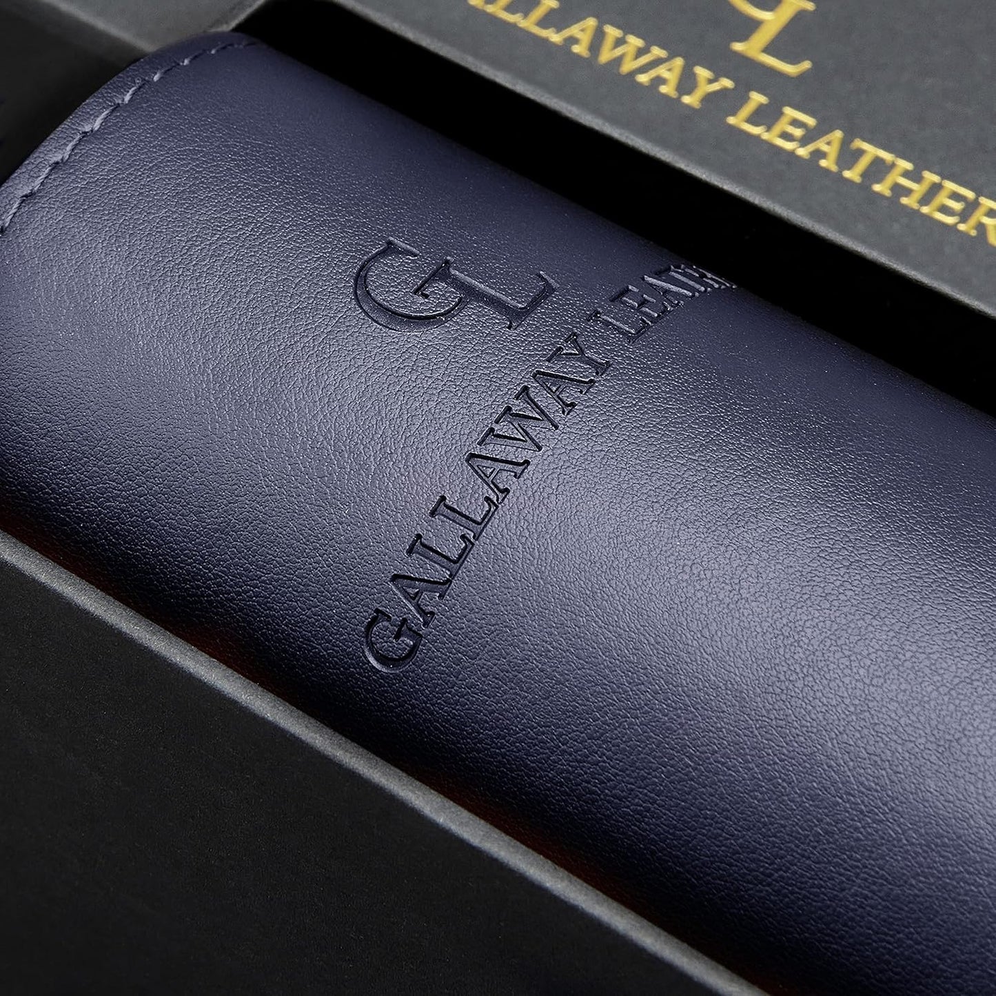 Gallaway Leather Desk Pad – 25 x 17 inch - Desk Mat Home Office Desk Accessories Desktop Protector XXL Mouse Pad Writing Desk Blotter - Navy Blue - Medium