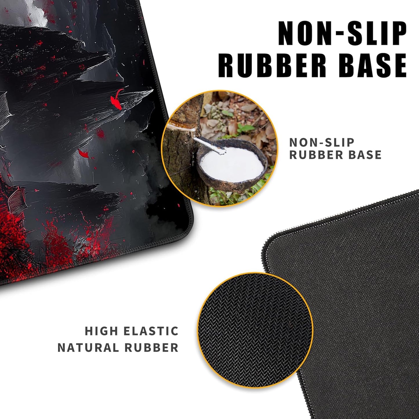 Japanese Riverside Full Moon Desk Mat Large Mouse Pad Gaming Mousepad Extended XL Keyboard Mat Computer Laptop Mouse Desktop Mat 31.5 X 11.8 Desk Decor