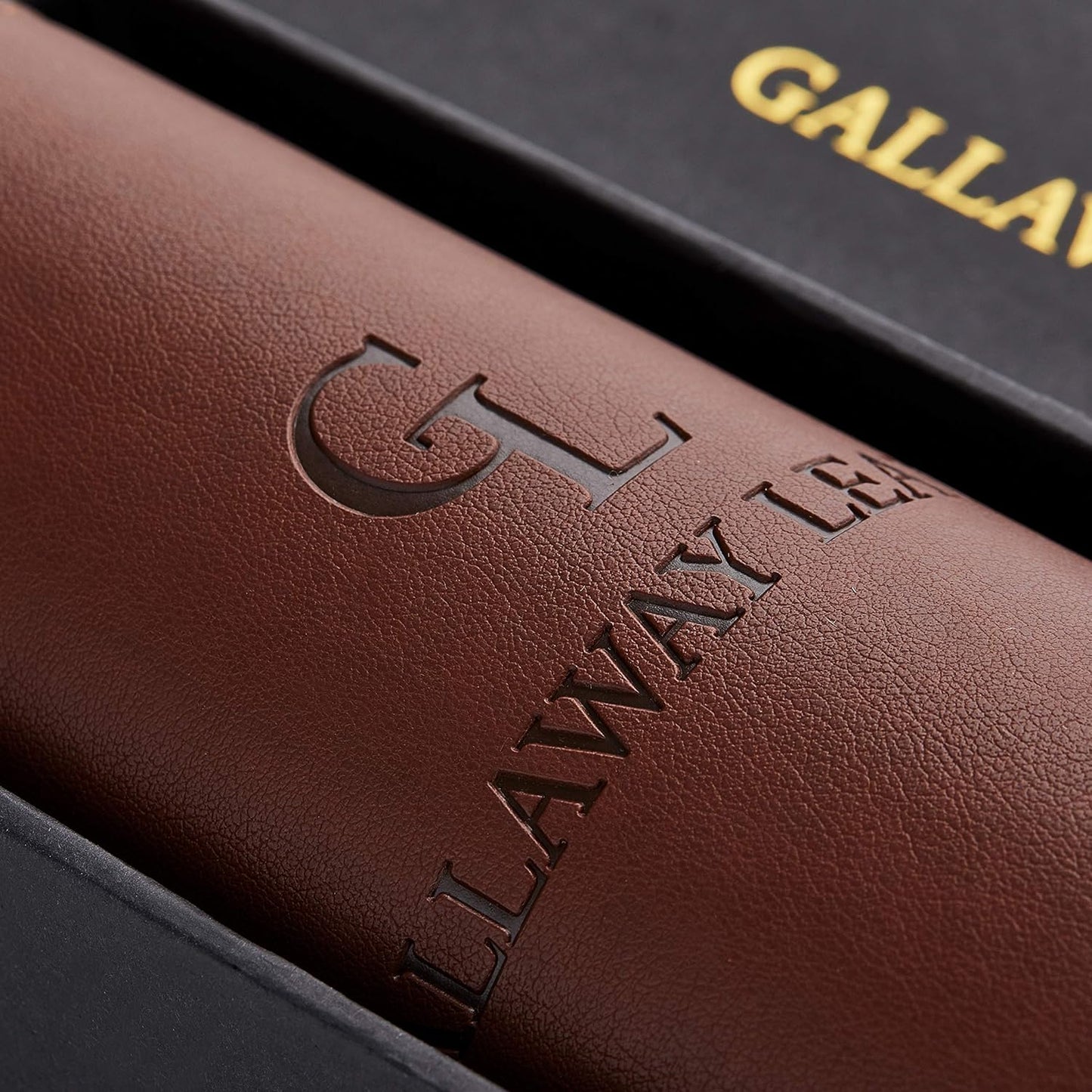 Gallaway Leather Desk Mat - Desk Pad 91.5 x 43 cm - XXL Mouse Mat - Non-Slip Desk Cover - Desk Accessories (Dark Brown)