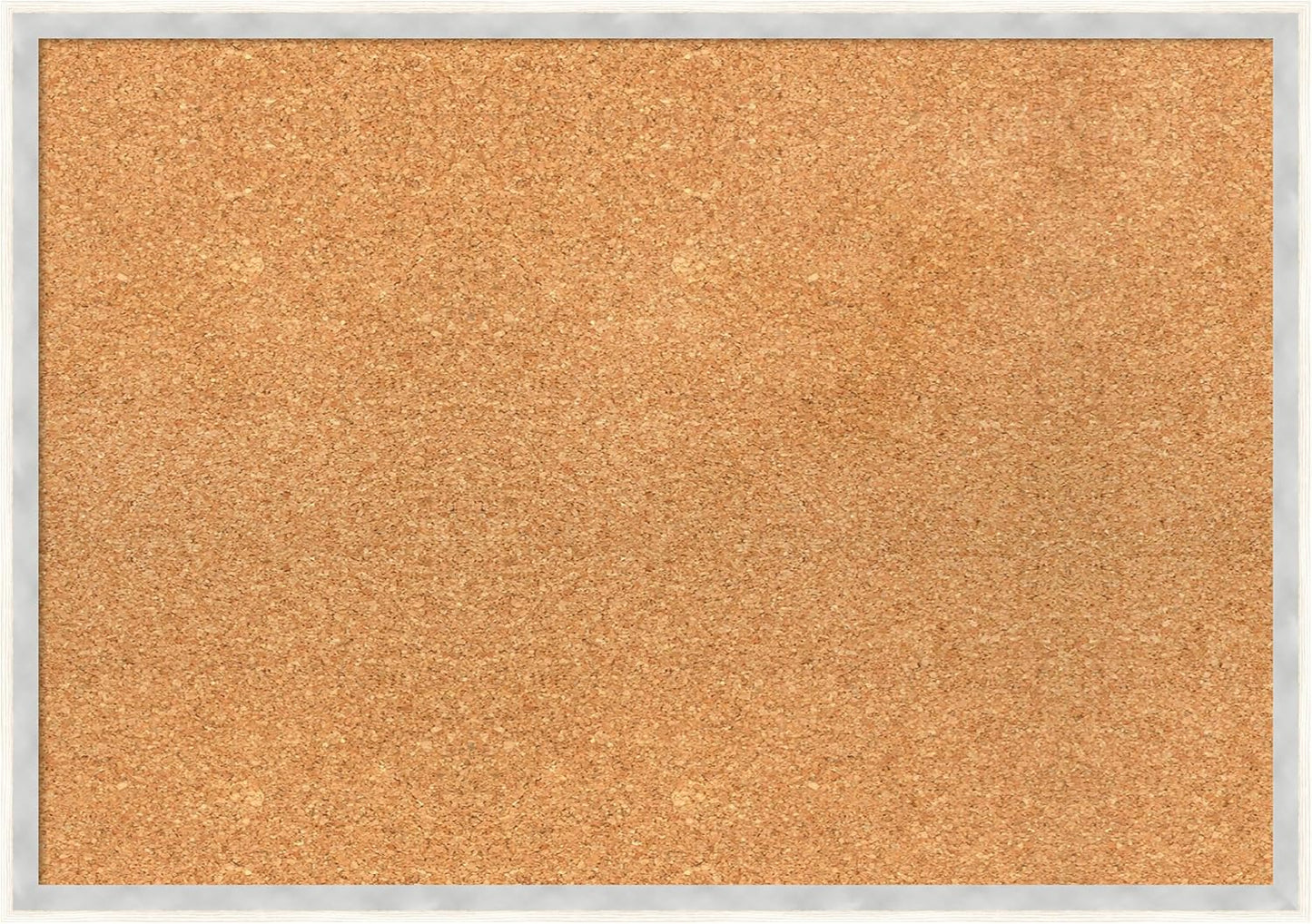 Amanti Art Natural Cork Board for Wall, 19x27 Vision Board with White Frame, Medium Corkboard Office Decor for Home Organization, Modern Corkboard Pinboard to Display Items for Home Organization in