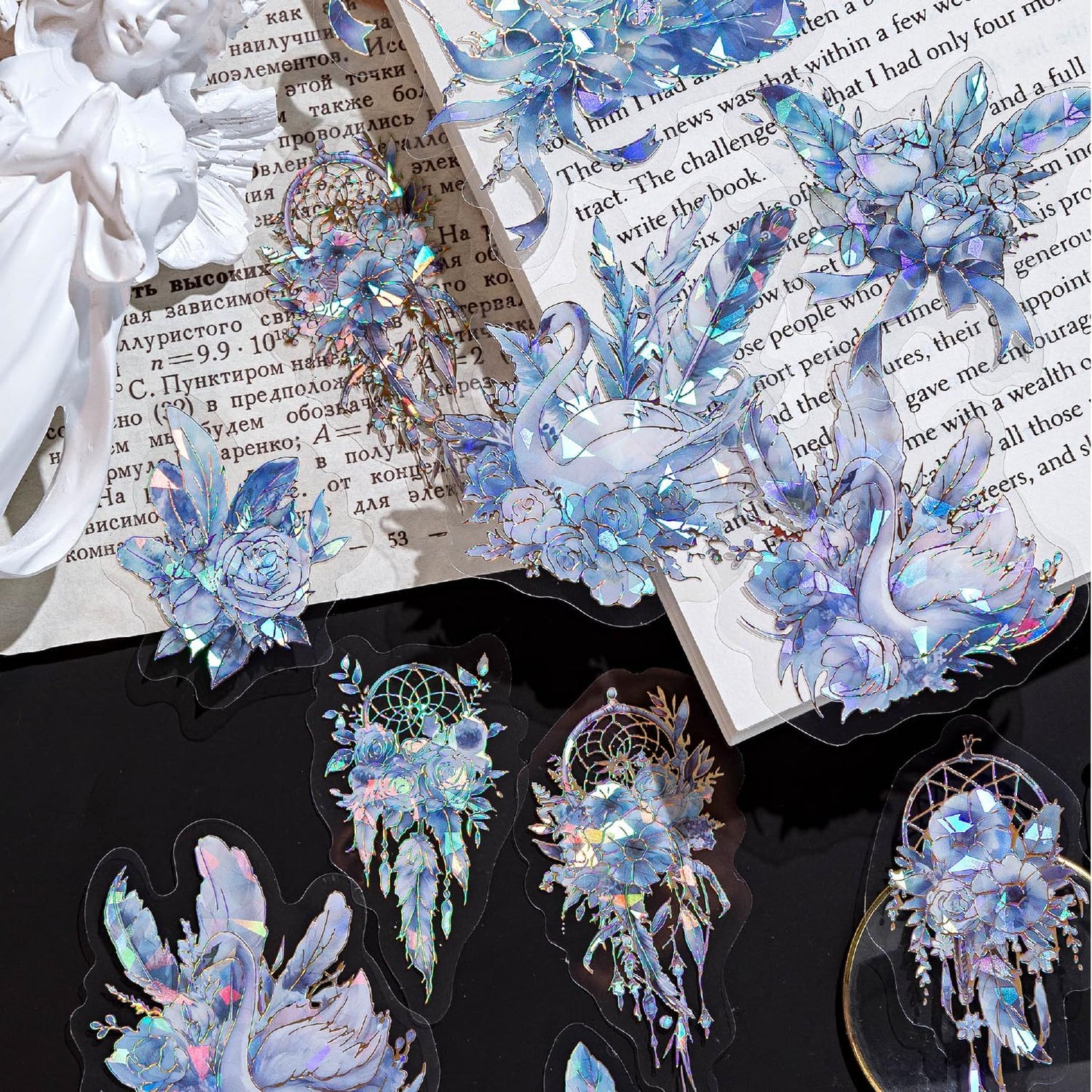 Alideco 120pcs Scrapbook Stickers Jellyfish Flowers Scrapbooking Junk Journal Crafts Embelishment Decoration Diary Stickers (wujieyumao)