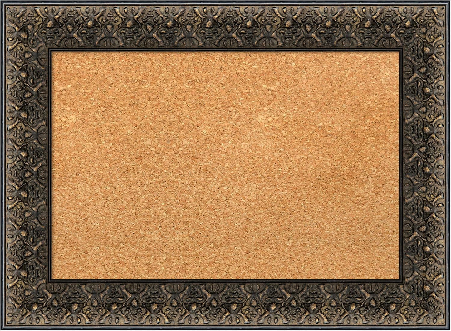 Amanti Art Natural Cork Board for Wall, 17x23 Vision Board with Black Wood Frame, Small Corkboard Office Decor for Home Organization, Traditional Corkboard Pinboard to Display Items for Home