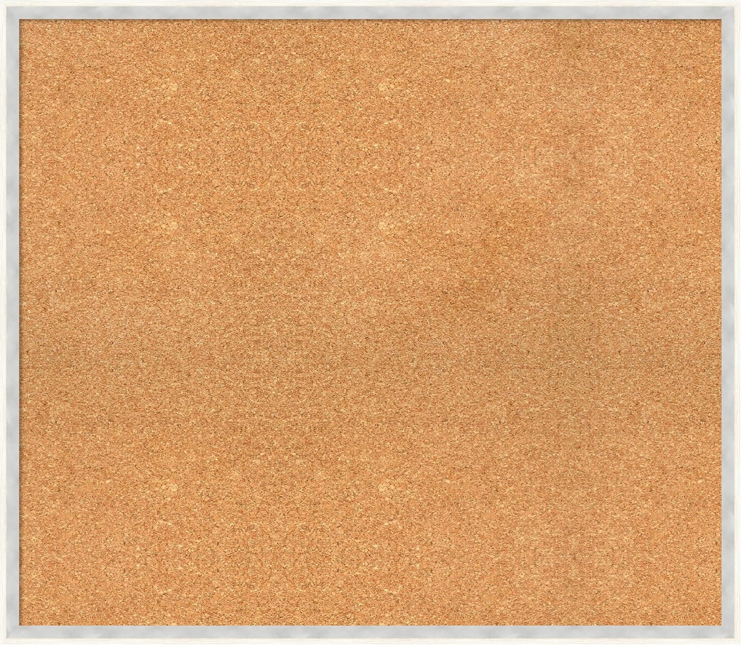 Amanti Art Natural Cork Board for Wall, 27x31 Vision Board with White Frame, Large Corkboard Office Decor for Home Organization, Modern Corkboard Pinboard to Display Items for Home Organization in