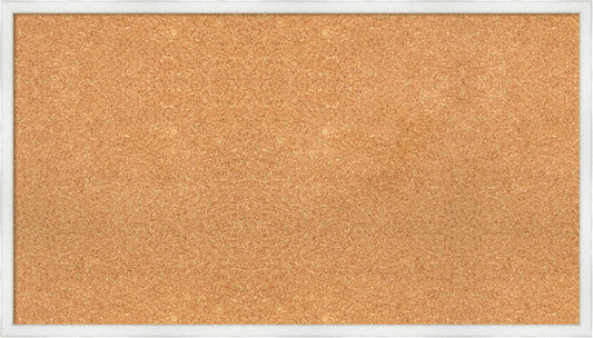 Amanti Art Natural Cork Board for Wall, 21x37 Vision Board with White Frame, Large Corkboard Office Decor for Home Organization, Country Rustic Corkboard Pinboard to Display Items for Home