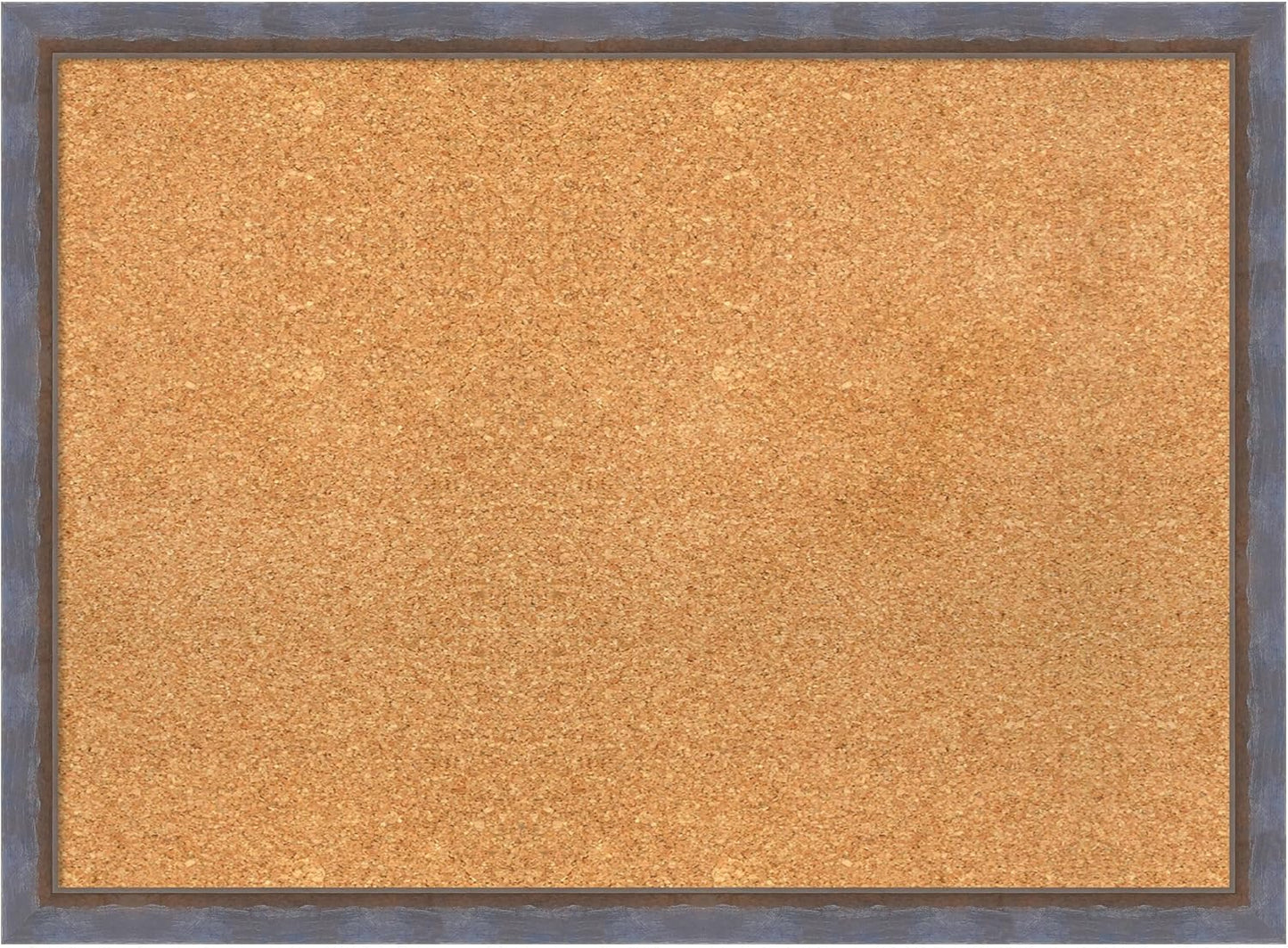 Amanti Art Natural Cork Board for Wall, 22x30 Vision Board with Blue Wood Frame, Medium Corkboard Office Decor for Home Organization, Modern Contemporary Corkboard Pinboard to display items for home