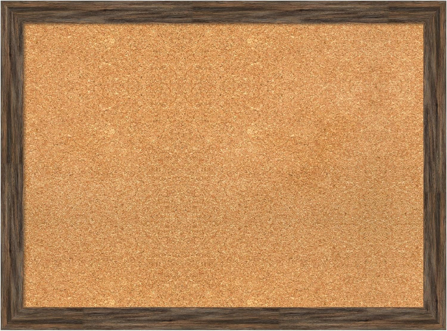Amanti Art Natural Cork Board for Wall, 23x31 Vision Board with Brown Wood Frame, Medium Corkboard Office Decor for Home Organization, Rustic Farmhouse Corkboard Pinboard to display items for home