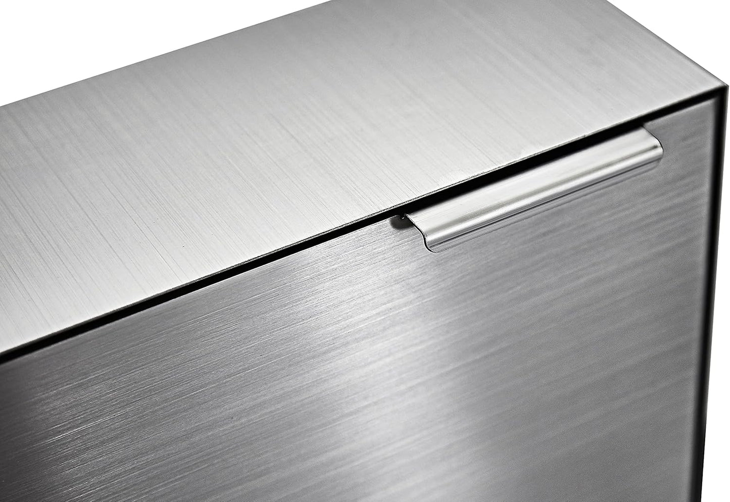 Pochar Stainless Steel Mailbox for Walls, Heavy Duty Wall Mounted Mailbox with Newspaper Holder - 11'' x 4.5'' x 11.50'' Silver Rust Proof Steel Dropbox(Silver)