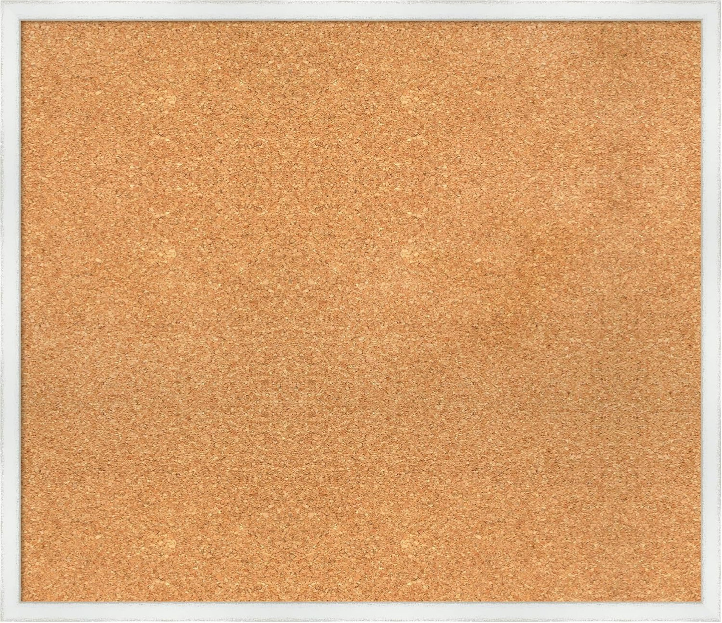 Amanti Art Natural Cork Board for Wall, 25x29 Vision Board with White Frame, Large Corkboard Office Decor for Home Organization, Country Rustic Corkboard Pinboard to Display Items for Home
