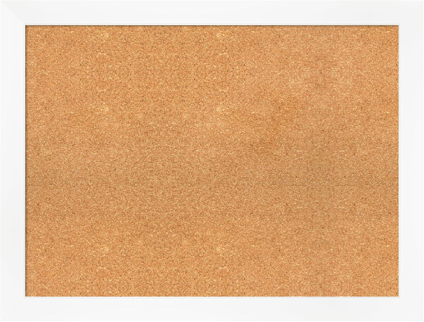 Amanti Art Natural Cork Board for Wall, 25x33 Vision Board with White Frame, Large Corkboard Office Decor for Home Organization, Modern Corkboard Pinboard to Display Items for Home Organization in