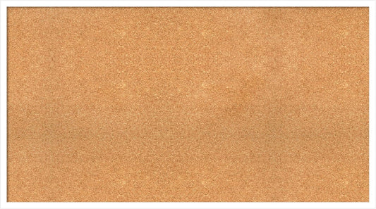 Amanti Art Natural Cork Board for Wall, 25x45 Vision Board with White Frame, Oversize Corkboard Office Decor for Home Organization, Modern Corkboard Pinboard to Display Items for Home Organization in