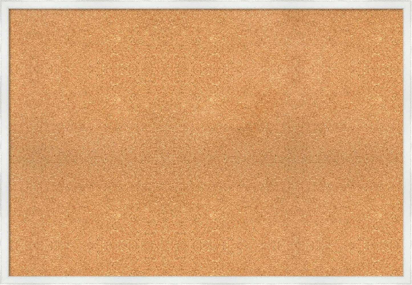 Amanti Art Natural Cork Board for Wall, 27x39 Vision Board with White Frame, Large Corkboard Office Decor for Home Organization, Country Rustic Corkboard Pinboard to Display Items for Home