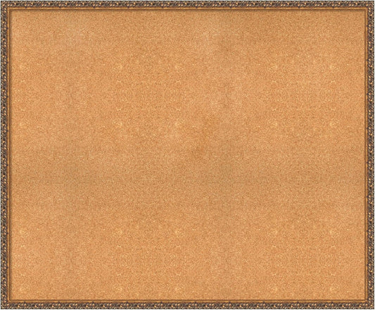 Amanti Art Natural Cork Board for Wall, 38x46 Vision Board with Bronze Frame, Oversize Corkboard Office Decor for Home Organization, Traditional Corkboard Pinboard to Display Items for Home