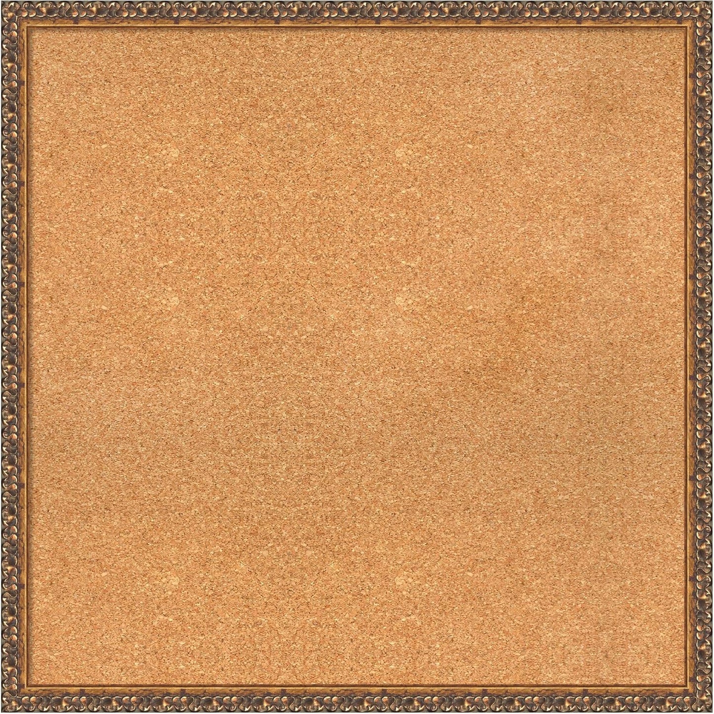 Amanti Art Natural Cork Board for Wall, 30x30 Vision Board with Bronze Frame, Large Corkboard Office Decor for Home Organization, Traditional Corkboard Pinboard to Display Items for Home Organization